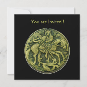SAINT GEORGE EN DRAGON MEDALLION, zwart Kaart