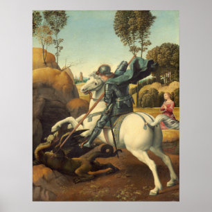 Saint George en Dragon - Raphael Fine Art Poster