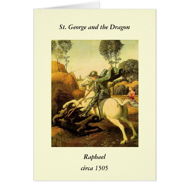"Saint George et le dragon" de Raphaël (vers 1505) (Devant)