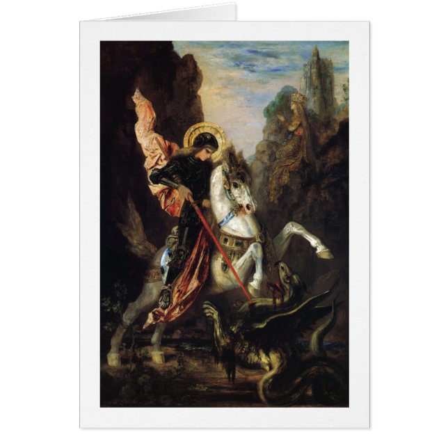 Saint George & le Dragon Gustave Moreau Art (Devant)