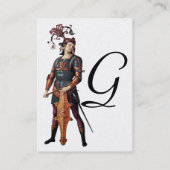 SAINT GEORGE Monogram, White Pearl paper Visitekaartje (Achterkant)