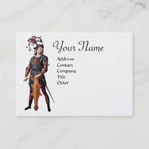 SAINT GEORGE Monogram, zilver Platinum papier Visitekaartje