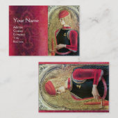 SAINT GEORGE PORTRAIT, rood, zwart, goudgeel Visitekaartje (Voorkant / Achterkant)