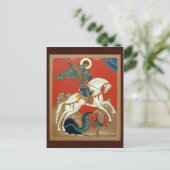 Saint George Prayer Card Briefkaart (Staand voorkant)