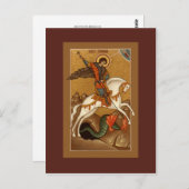 Saint George Prayer Card Briefkaart (Voorkant / Achterkant)