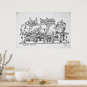 Saint-Germain-des-Pres | Parijs, Frankrijk Poster (Keuken)