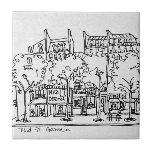 Saint-Germain-des-Pres   Parijs, Frankrijk Tegeltje