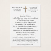 Saint Gertrude Précieux Sang Jésus Prière Carte Sa (Dos)