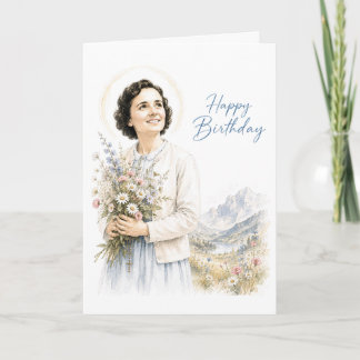Saint Gianna Molla Catholic Birthday Card Kaart