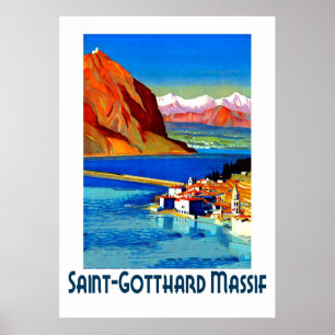 Saint Gotthard Massif, Frankrijk Poster