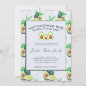 Saint-Guacamole | Invitation Baby shower Avocado (Devant)