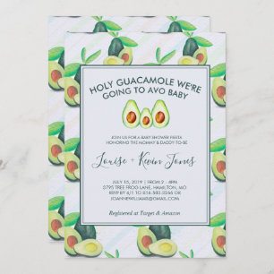 Saint Guacamole  Invitation Baby shower d'Avocado