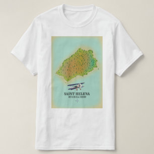 Saint Helena Brits overzees territorium kaart T-shirt