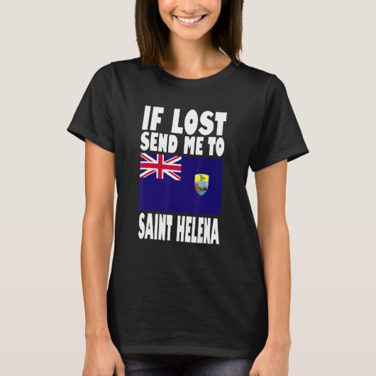 Saint Helena Flag Design  If lost send me to Saint T-shirt (Voorkant)