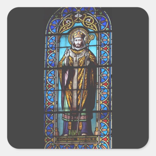 Saint Hilary of Poitiers Vierkante Sticker (Voorkant)