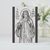 Saint Hildegard of Bingen Benedictine abbess Bedankkaart (Staand voorkant)