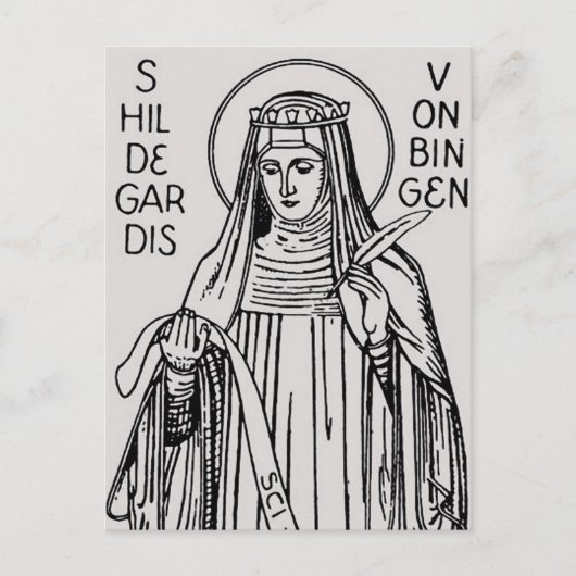 Saint Hildegard of Bingen Benedictine abbess Briefkaart (Voorkant)