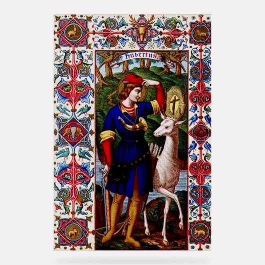 Saint Hubert de Liège avec le cerf (Recto)
