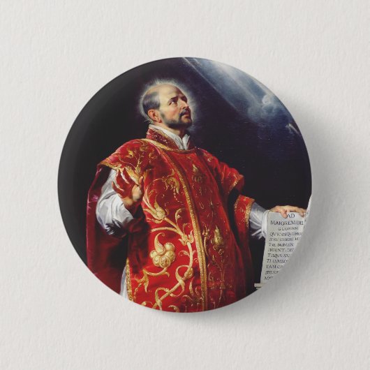 Saint Ignatius van Loyola Ronde Button 5,7 Cm (Voorkant)