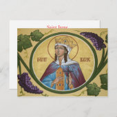 Saint Irene Prayer-kaart Briefkaart (Voorkant / Achterkant)