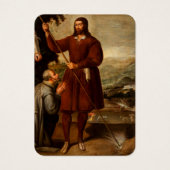 Saint Isidore de Farmer Laborer Religious Prayer Visitekaartje (Voorkant)