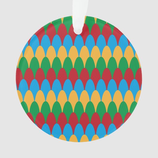 Saint-Jacques géométriques jaune bleu vert et roug (devant)