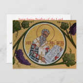Saint Jacques le Frère de notre Seigneur Carte de  (Devant / Derrière)