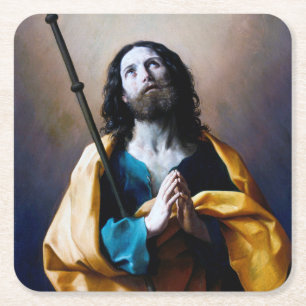 Saint James the Greater, Guido Reni Vierkante Kartonnen Onderzetter
