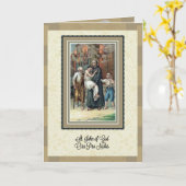 Saint Jean de Dieu Carte d'anniversaire spirituell (Fleur jaune)