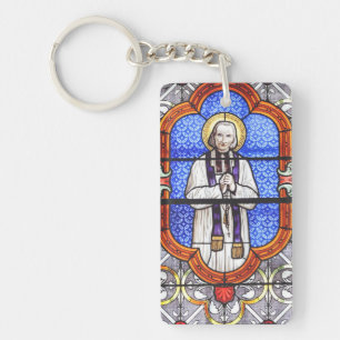 Saint Jean Vianney Premium Zielgids Kunstprint Sleutelhanger