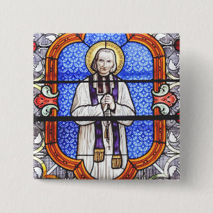 Saint Jean Vianney Premium Zielgids Kunstprint Vierkante Button 5,1 Cm