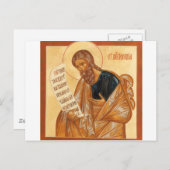 Saint Jeremiah Icon Briefkaart (Voorkant / Achterkant)