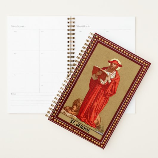 Saint Jérôme, cardinal avec Lion (P 004) (Devant avec enveloppe)