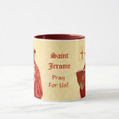 Saint Jérôme comme cardinal avec livre (P 004) Mug (Centre)