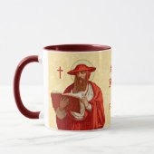 Saint Jérôme comme cardinal avec livre (P 004) Mug (Gauche)