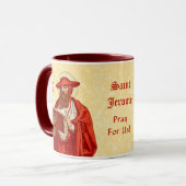 Saint Jérôme comme cardinal avec livre (P 004) Mug (Devant gauche)