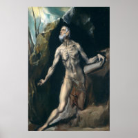 Saint Jérôme - El Greco, affiche d'art grec