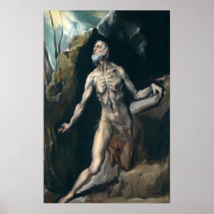 Saint Jerome - El Greco, Grieks Poster met fijne k