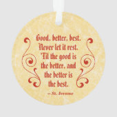 Saint Jérôme en cardinal avec une citation motivat (dos)