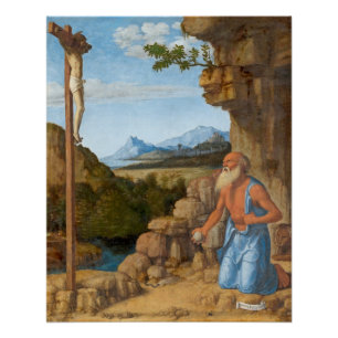 Saint Jerome in de wilde natuur, c. 1500-05 Perfect Poster