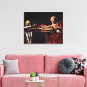 Saint Jerome Writing (door Caravaggio) Canvas Afdruk (Insitu (Woonkamer))