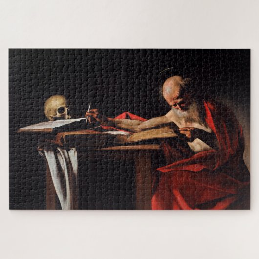 Saint Jerome Writing (door Caravaggio) Legpuzzel (Horizontaal)