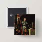 Saint Joan of Arc Vierkante Button 5,1 Cm (Voorkant /achterkant)