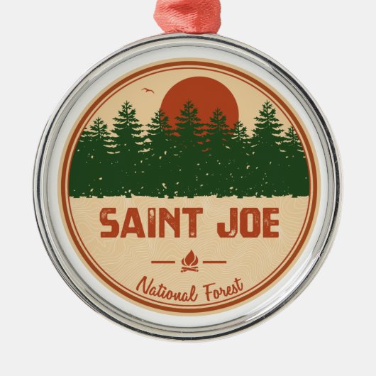 Saint Joe National Forest Metalen Ornament (Voorkant)