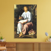 Saint John at Patmos, fine art, Canvas Afdruk (Insitu (Woonkamer))