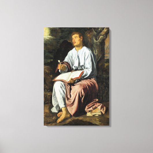 Saint John at Patmos, fine art, Canvas Afdruk (Voorkant)