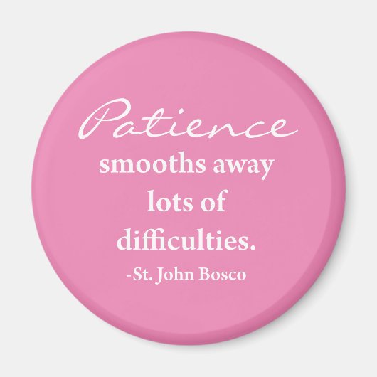 Saint John Bosco Inspirational Phrase Magnet - ros (Devant)