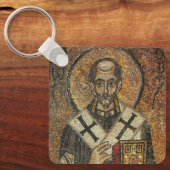 Saint John Chrysostom aartsbisschop van Constantin Sleutelhanger (Voorkant)