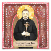 Saint John Francis Regis, Patron of Embroiderers Foto Afdruk (Voorkant)