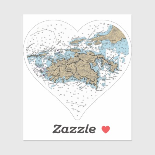 Saint John USVI Chart Sticker (Vel)